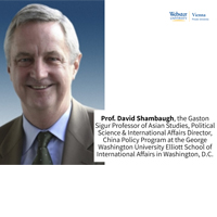 Leading expert on China and Asia, David Shambaugh, at WVPU from November 19-24