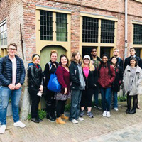 The students observed and assisted teachers and taught English skills in one local school for seven weeks, while also visiting other schools and taking a seminar on Dutch culture and pedagogy.