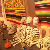 Samples of handicrafts and popular art from Mexico
