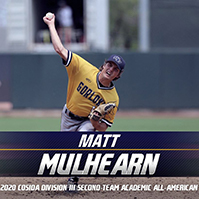 Mulhearn Named to CoSIDA Division III Academic All-America Baseball Team