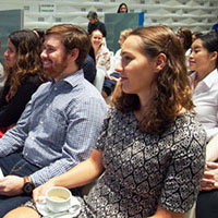 Student at the career fair