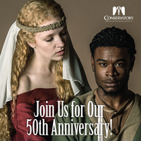 This season is the Conservatory's 50th anniversary, with a special celebration weekend planned for April 20-22.