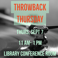 Library Events: International Student Trivia, Throwback Thursday, Homecoming