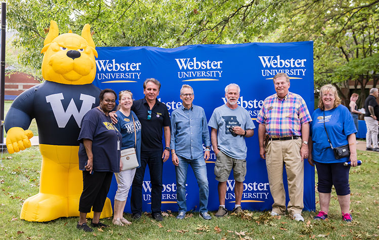A group of Webster employees attending the event. 