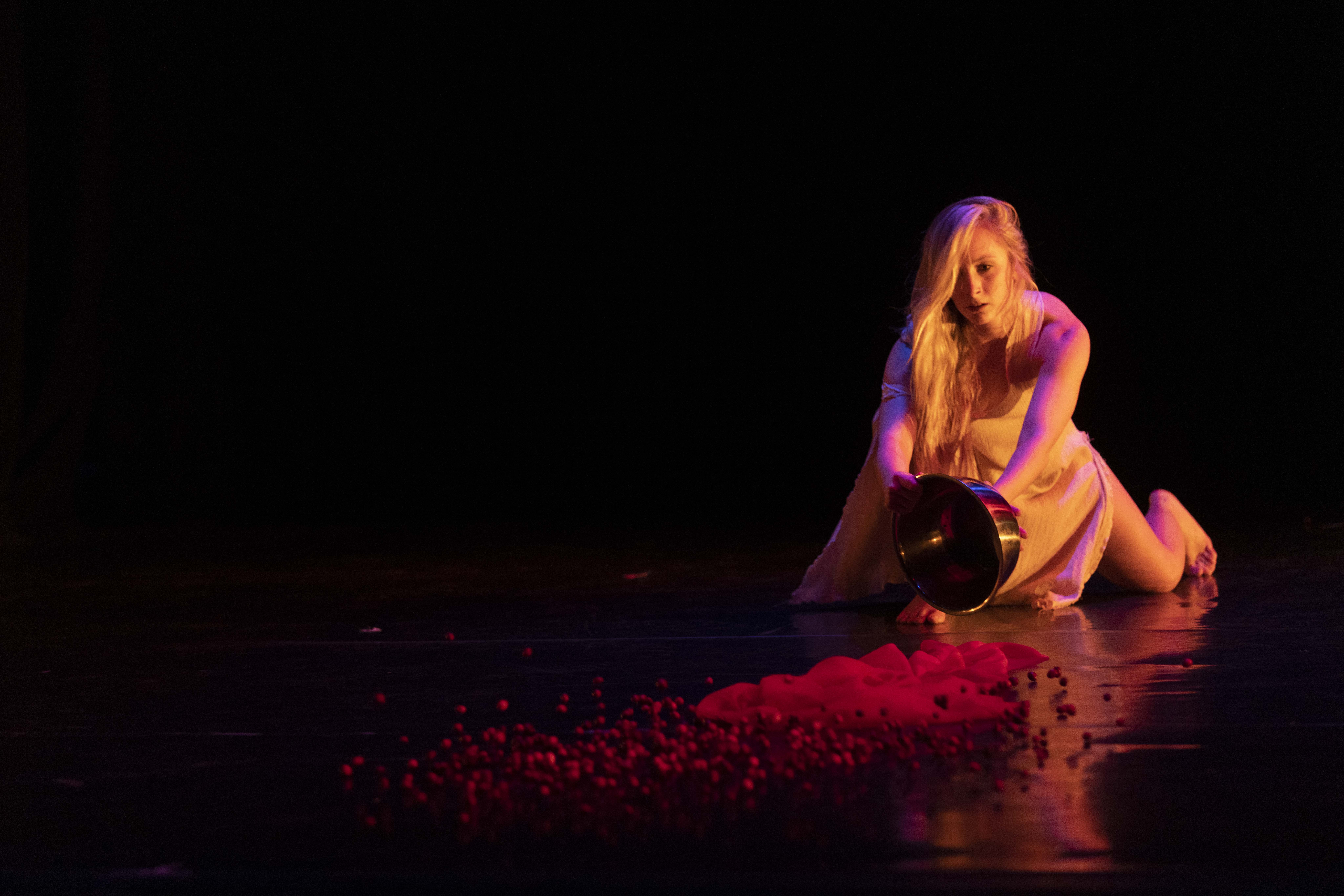 Abbi LeBaube performs Flush of Roseate Blossom at Webster's BFA Choreographic Concert in November 2022.