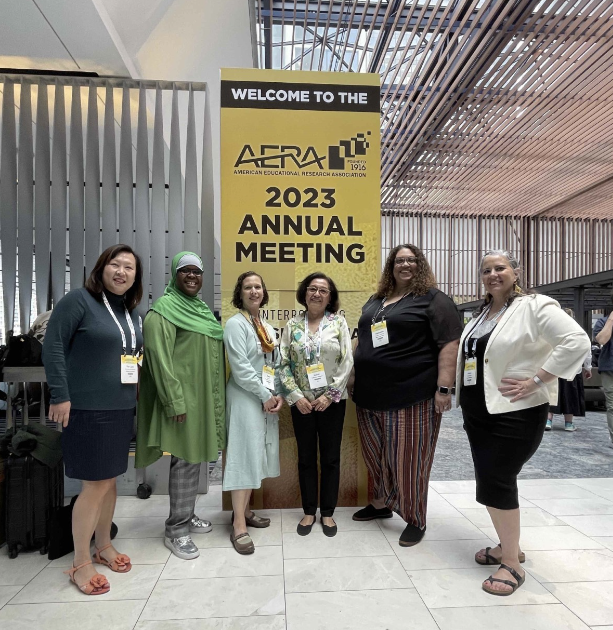 A group from Webster's Doctor of Education program at AERA