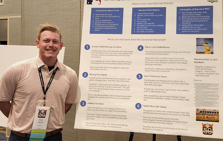 Webster University Student Mitch Daniel Presents at The Society for American Baseball Research