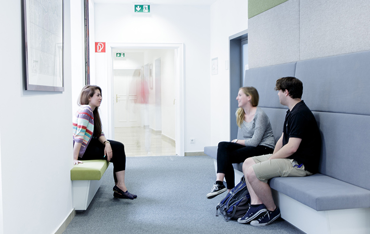 Students networking in Vienna