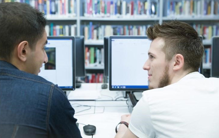 Students collaborating in Vienna