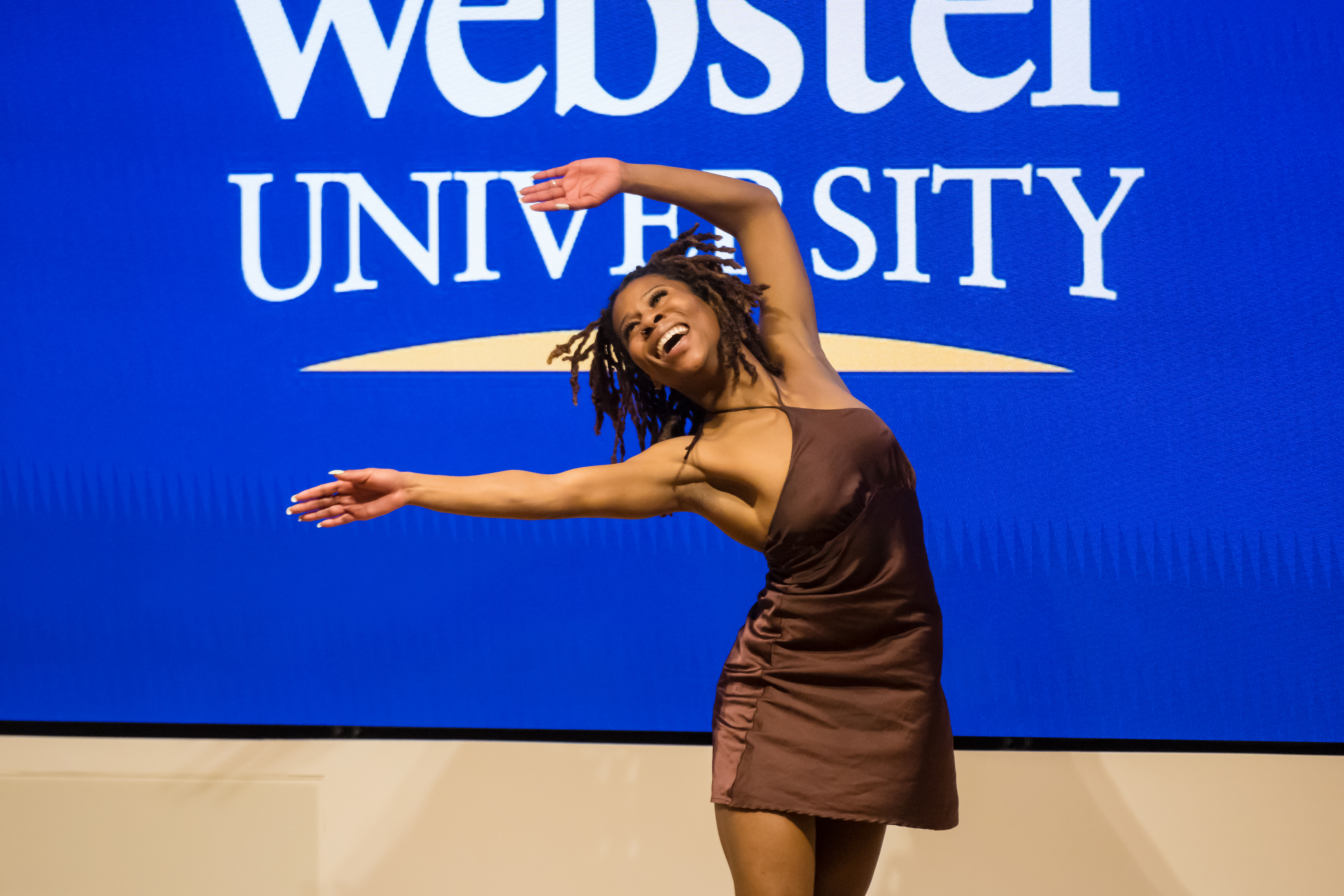Haley Rhiney performs Reflecting Walls at Webster's 8th Diversity, Equity, and Inclusion Conference.