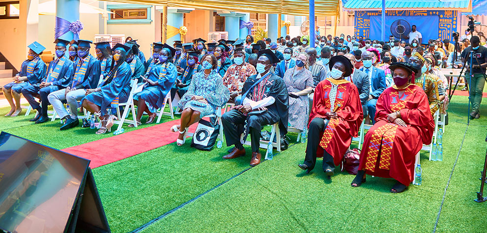 The audience at Webster Ghana's 2021 commencement