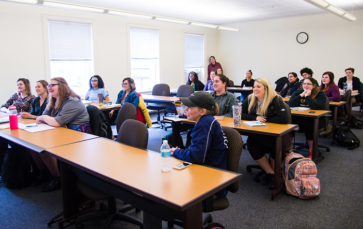 Students in a legal studies class at Webster