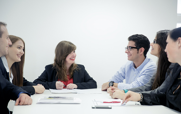 Students in discussion