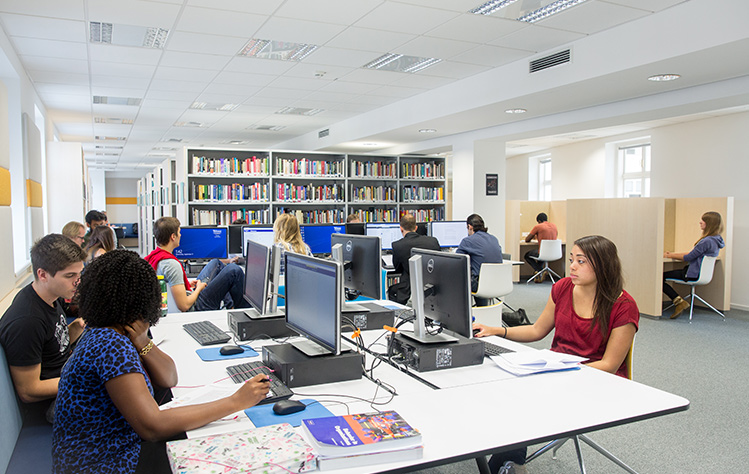 Students in class at Webster Vienna