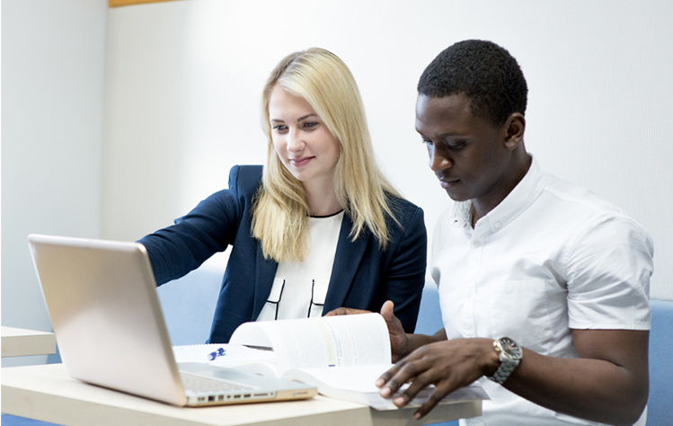 Students at a laptop