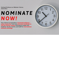 Visiting Professors at Webster Vienna – Nominate Today!