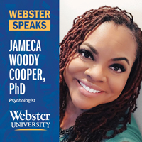 Jameca Woody Cooper addresses racism and mental health on Webster Speaks 