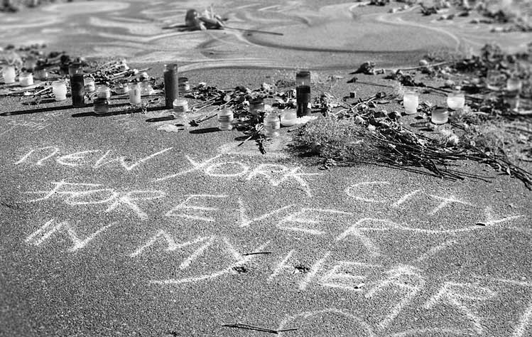 Chalk Art in New York after the 911 Attack