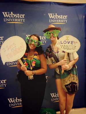 Dominique Nadeau and Abigail Pfeiffer when they were both Webster students.