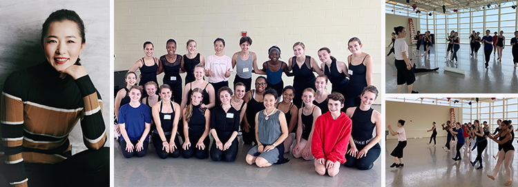 Jie Wang led high school students through a master class. Jie Wang led high school students through a master class.