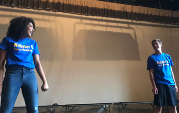 Webster students taught the high schoolers ballet, modern and jazz Webster Dance Residency fellows