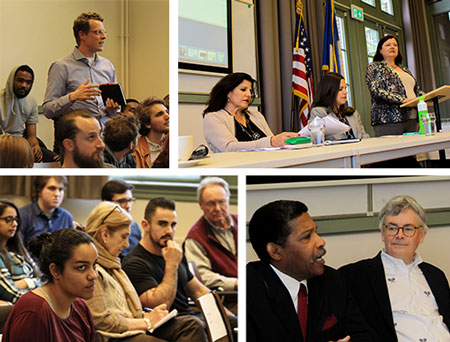 Leiden IR panel on American politics The panel filled the space at Webster Leiden