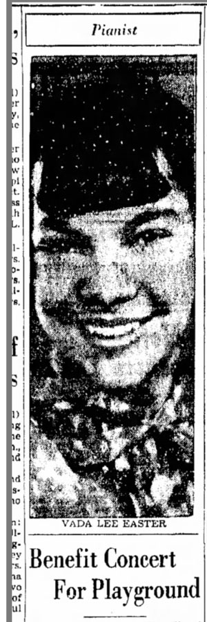 Vada Lee Easter featured in the Alton Telegraph in 1940