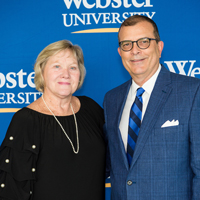 Deborah Leto with interim dean Tom Cornell