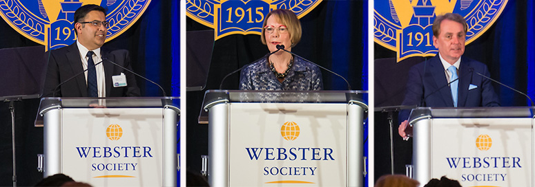 Webster speakers at Webster Society