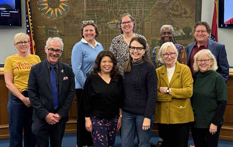 Members of the City Arts Commission, which includes several representatives from Webster University