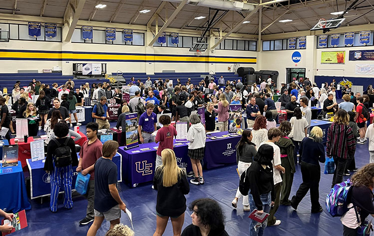 Scene from the South Central Regional College Fair 2023 at Webster.