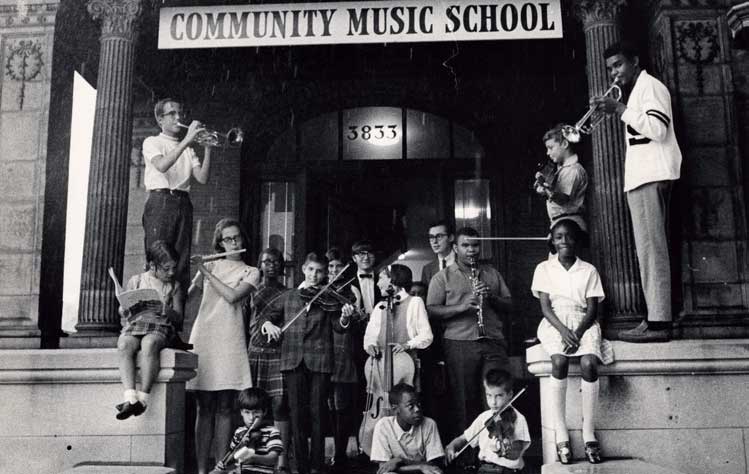 Community Music School Students during its formative years