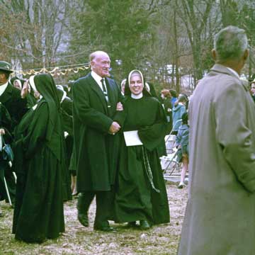Conrad Hilton and Sister Jacqueline at the Loretto-Hilton Center Groundbreaking
