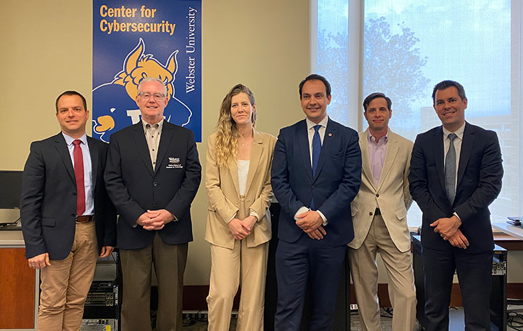 Webster's Cybersecurity Faculty with the World Affairs Council