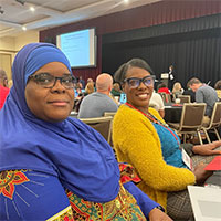 Tamara Rodney and Trezette Dixon at Opening Ceremony