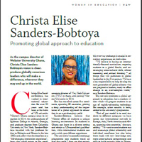 Christa Sanders in New African Woman magazine Christa Sanders in New African Woman magazine