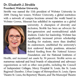 Stroble is featured on page 18 In the News: Stroble on 'Top Women in Higher Education,' Polgar HOF induction, more