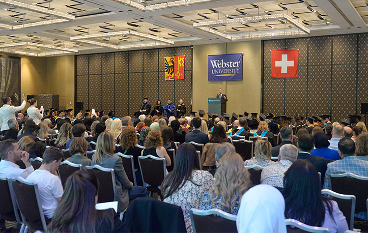 The room was full of family, friends, and loved ones at Webster Geneva's 2023 Commencement Ceremony.