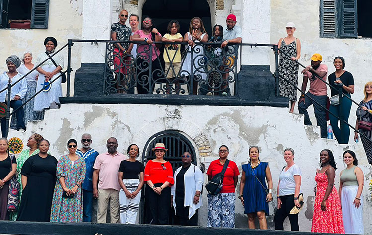 Conference attendees at the Elmina and Cape Coast slave dungeons.