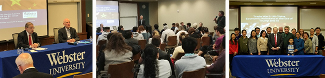 Hank Levine at Webster More than 80 students, faculty and community members attended the talk