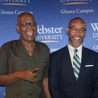 Kwame Boafo-Arthur, Faculty, University of Ghana, Legon with Professor Jean-Germain Gros Kwame Boafo-Arthur, Faculty, University of Ghana, Legon (Left) with Professor Jean-Germain Gros