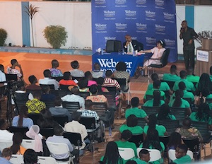 Ghana lecture audience Audience at Ghana lecture on post-independent Africa