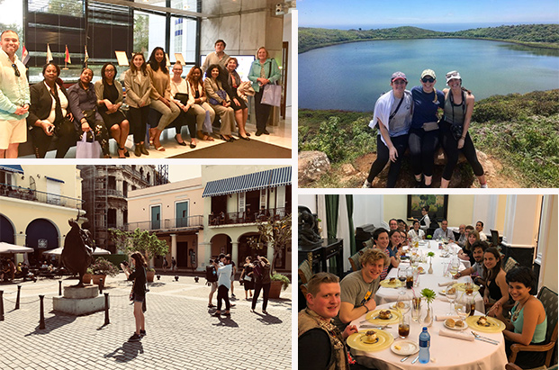 Spring break study abroad trips in 2018 Short-term study abroad trips over spring break included Athens, Costa Rica, Havana and Galapagos.