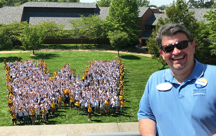 Ted Hoef during the 2017 new student orientation