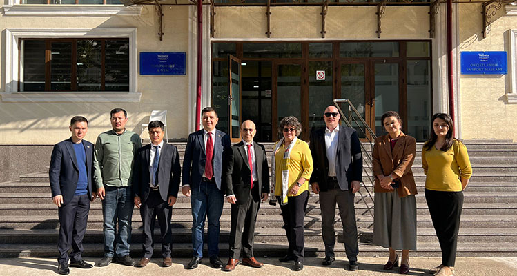 Hubenschmidt visits Webster Tashkent 