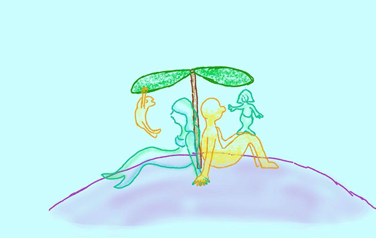 A frame from the animation "Island Hopping"