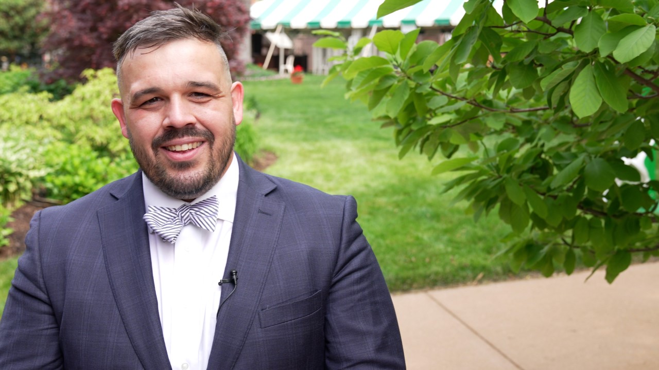 Joshua Adams-Parker at the 103 Commencement Ceremony 