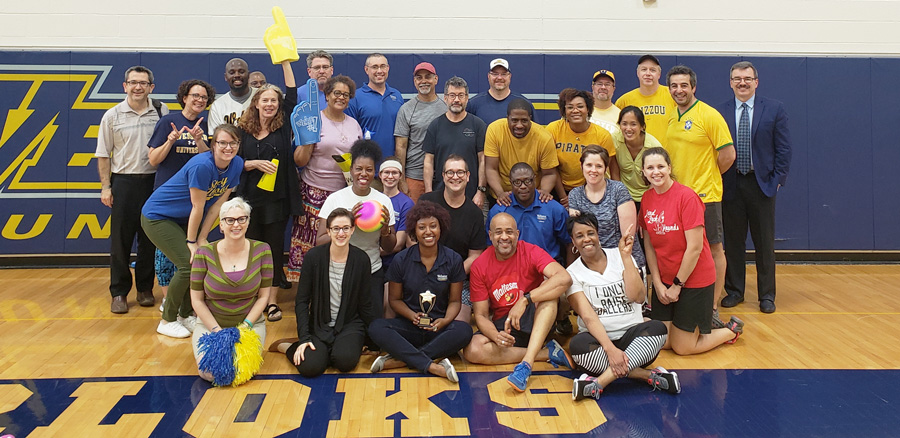 Snapshots: Faculty vs. staff kickball meet-up | Webster University