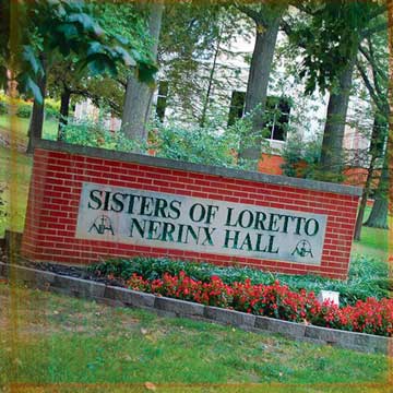 Sign for Nerinx Hall High School