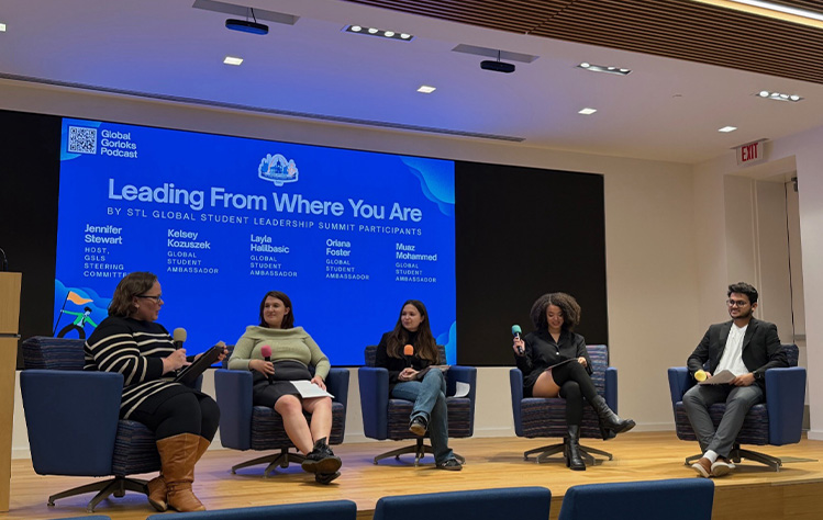 Student Ambassadors presenting at the Global Student Leadership Summit